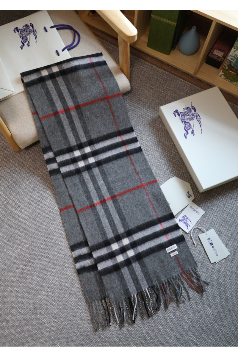 Burberry Шарф two-tone Check premium 168x30 см - Grey