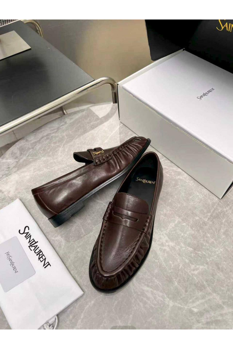 Yves Saint Laurent Женские кожаные лоферы premium
