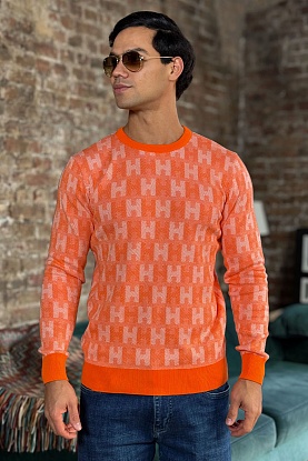 Мужская кофта оранжевого цвета