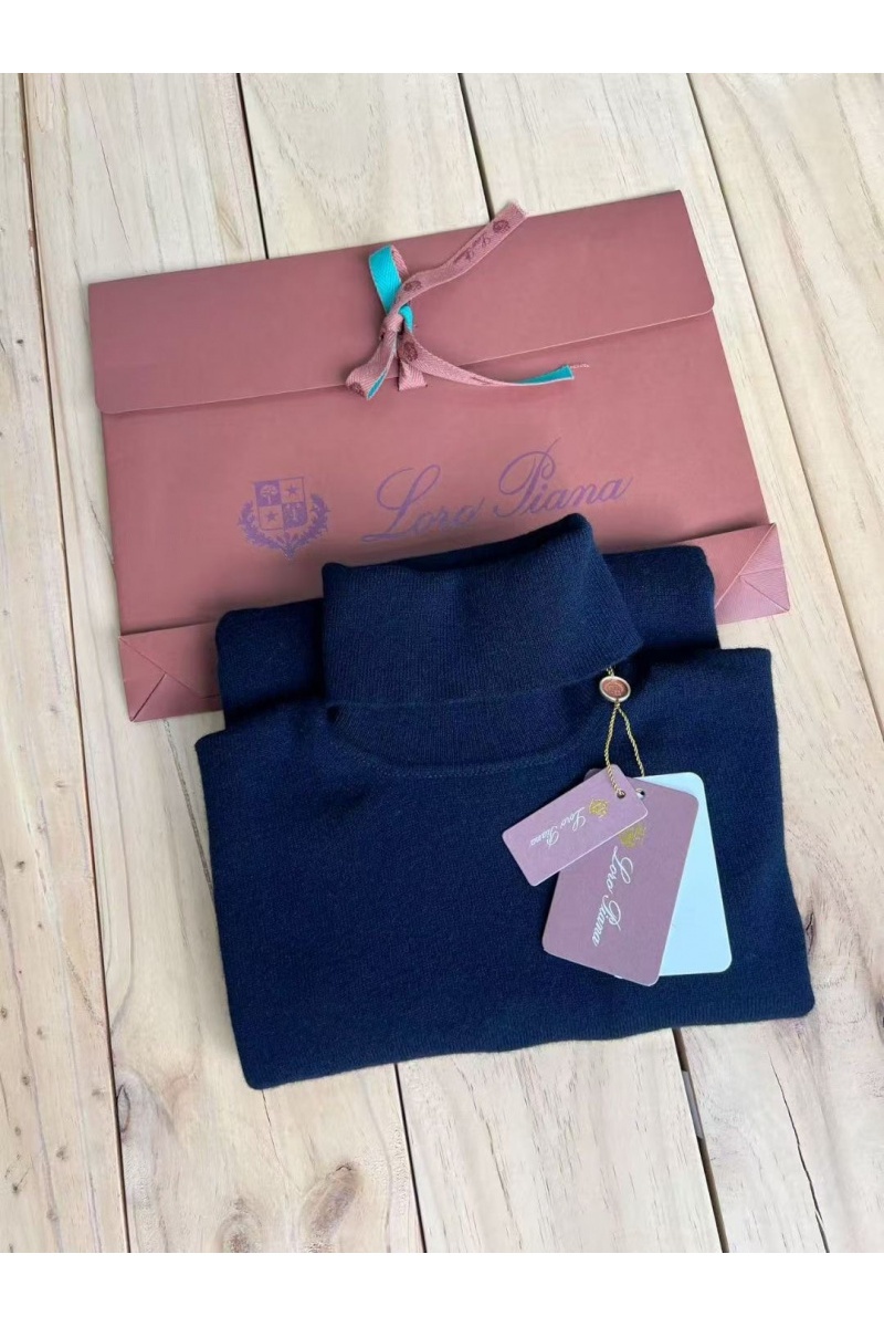 Loro Piana Мужская водолазка Premium - Black Blue