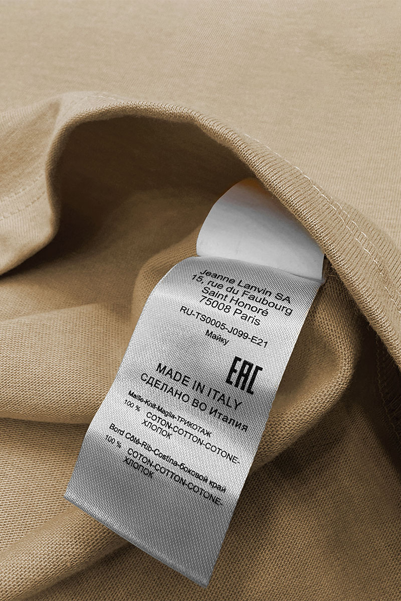 Designer Clothing Бежевая оверсайз футболка block-lettered logo-print