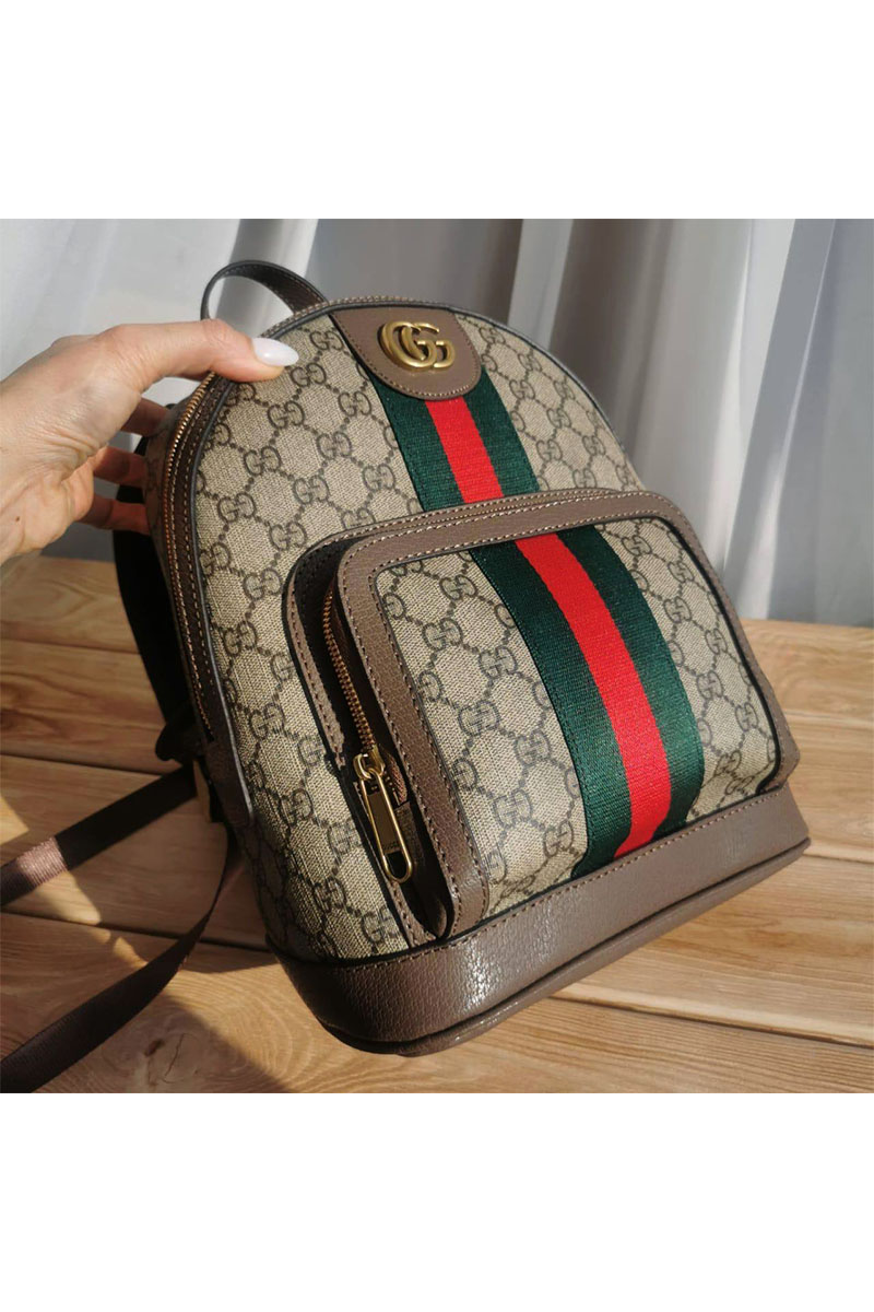 Gucci Женский кожаный рюкзак Ophidia GG 30x23 см