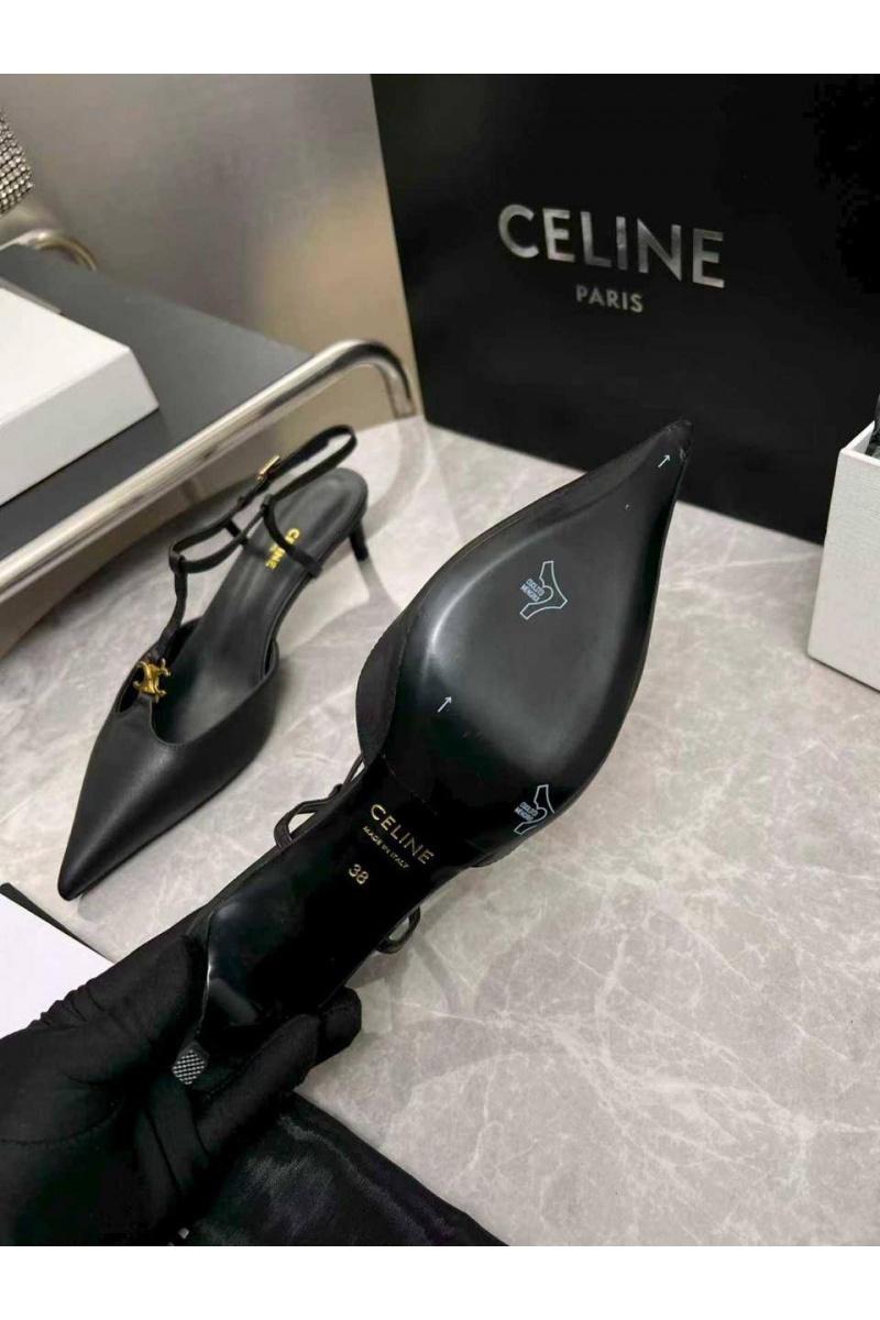 Celine Женские кожаные туфли premium