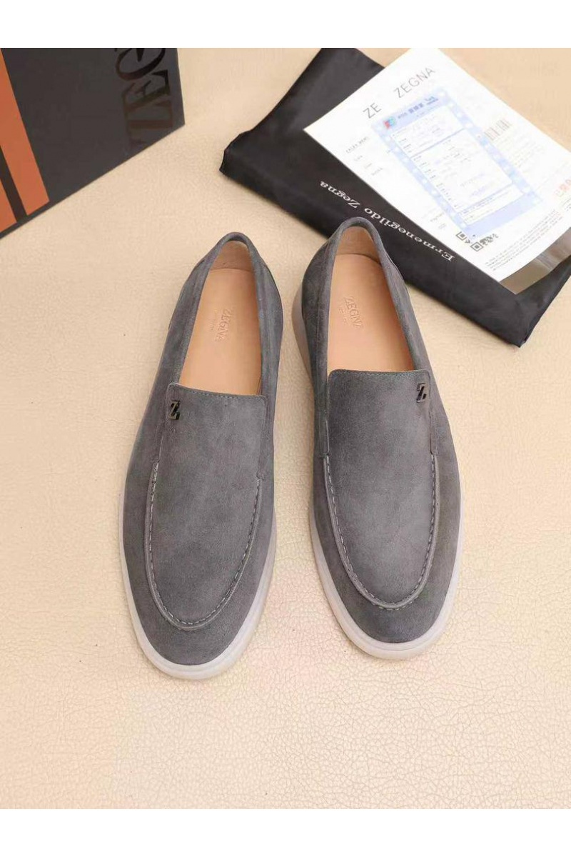 Zegna Мужские замшевые лоферы