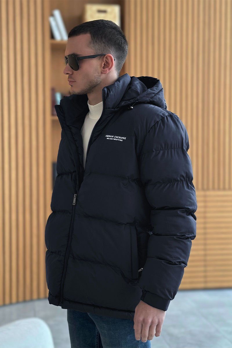 Emporio Armani EA7 Мужская куртка тёмно-синего цвета 