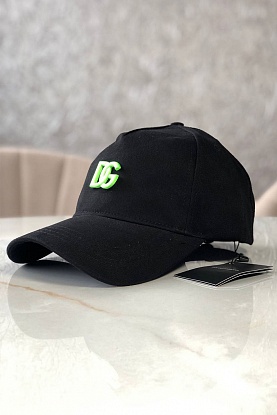 Мужская чёрная бейсболка logo plaque