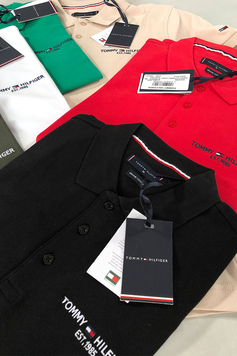 Tommy Hilfiger Чёрное мужское поло est.1985