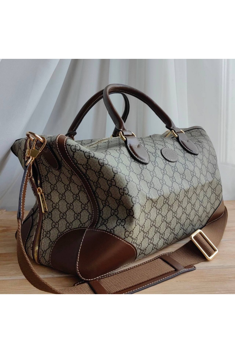 Gucci Дорожная сумка Interlocking G Duffle Bag in Beige 40x25 см