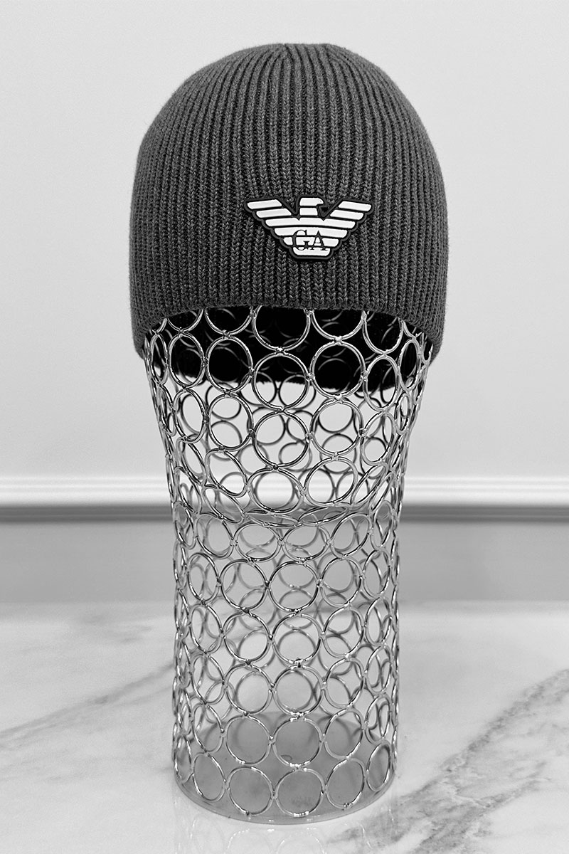 Emporio Armani EA7 Мужская серая шапка