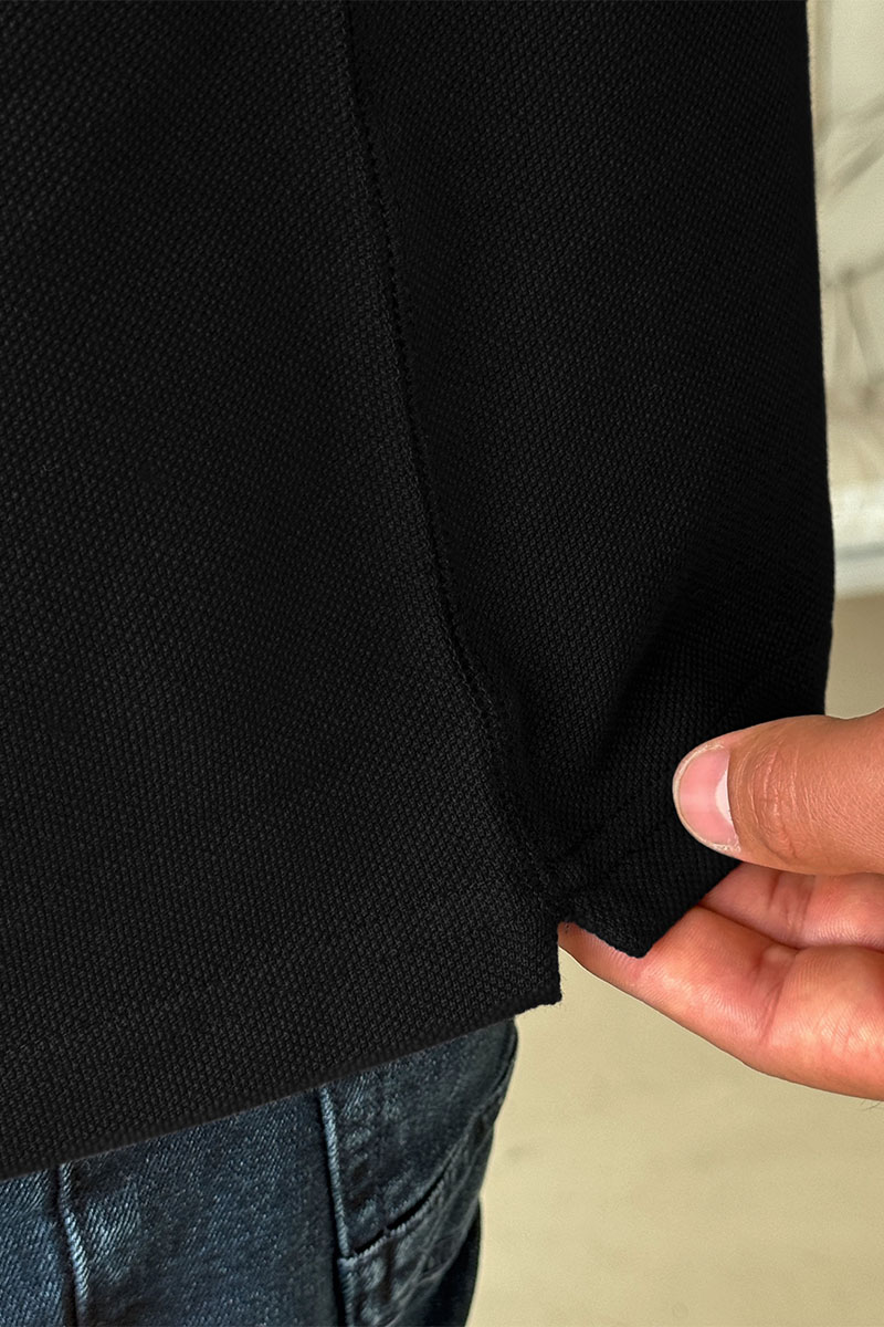 Dоlсе & Gаbbаnа Мужское чёрное поло logo-plaque