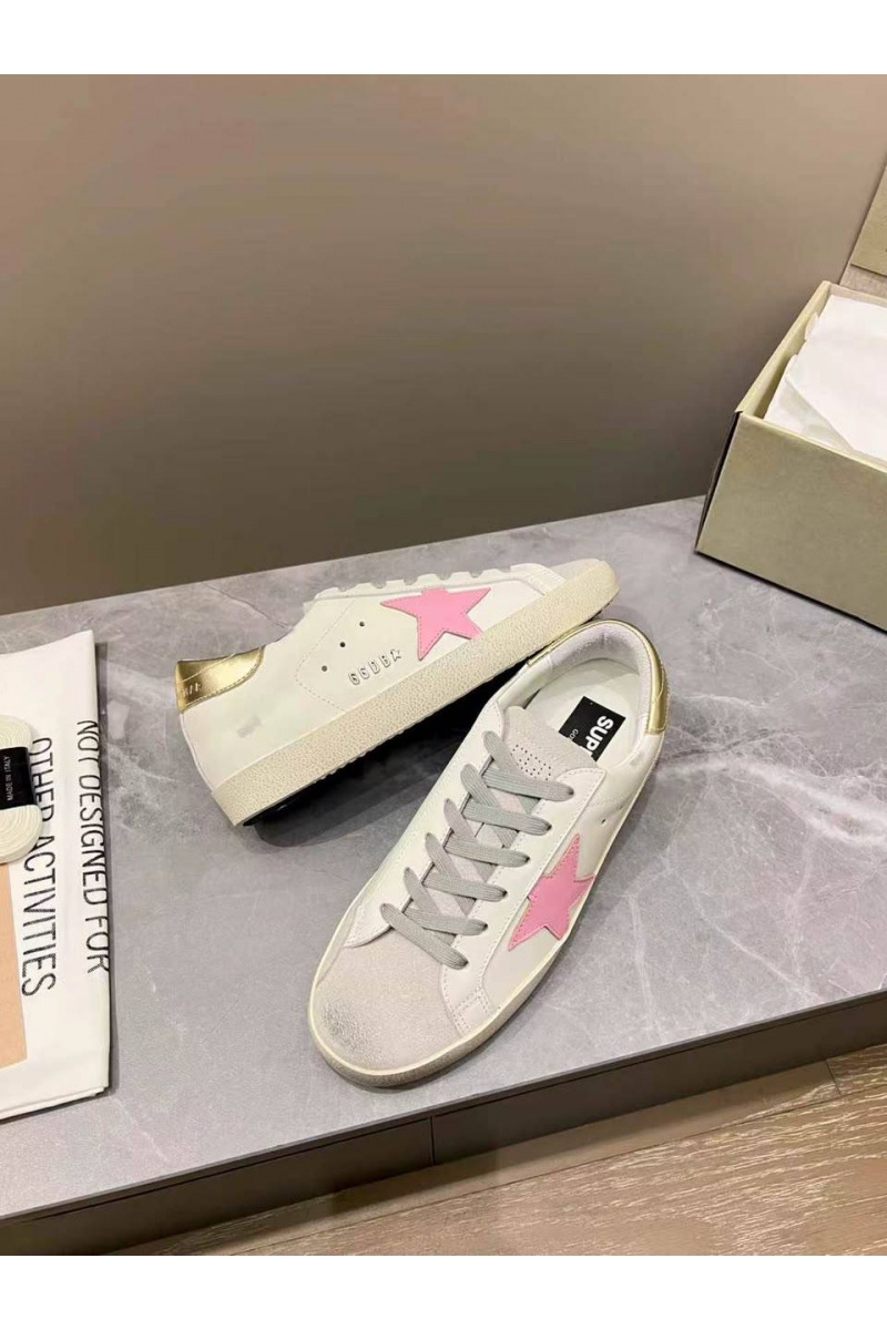 Designer Clothing Женские кожаные кроссовки Golden Goose Super Star premium