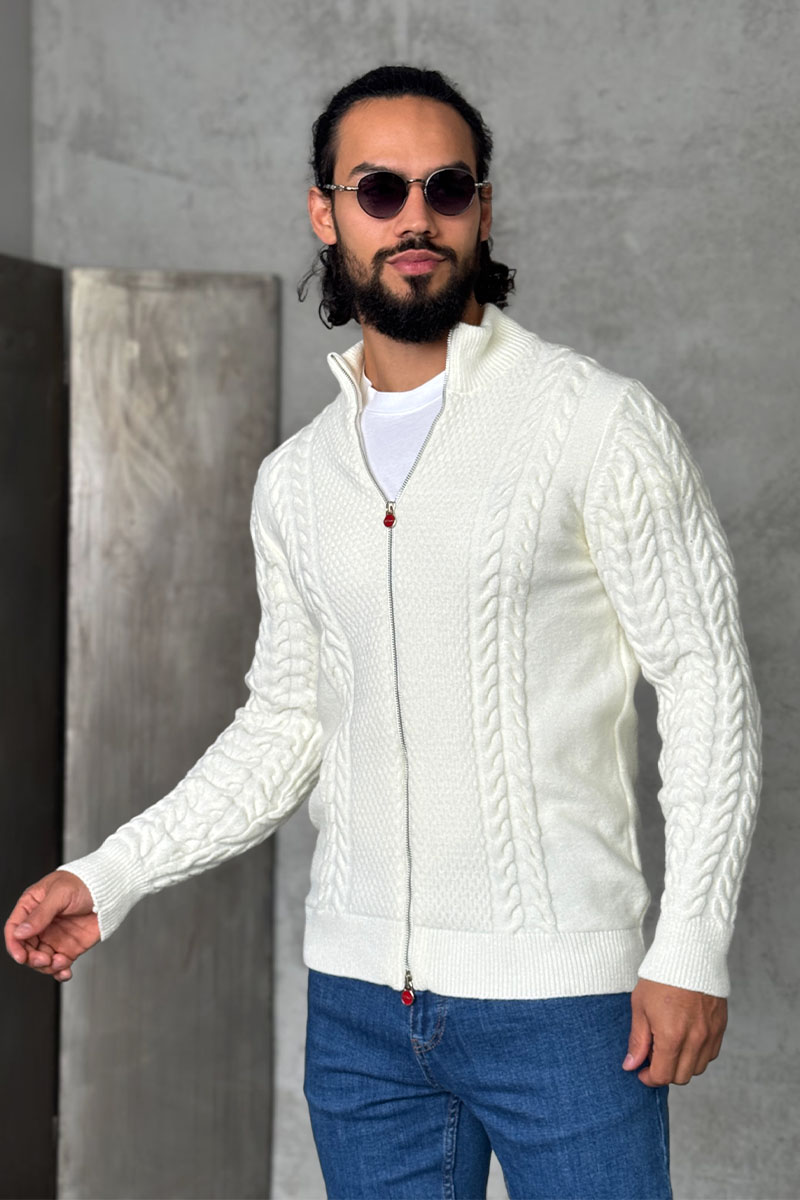 Kiton Мужской свитер белого цвета 