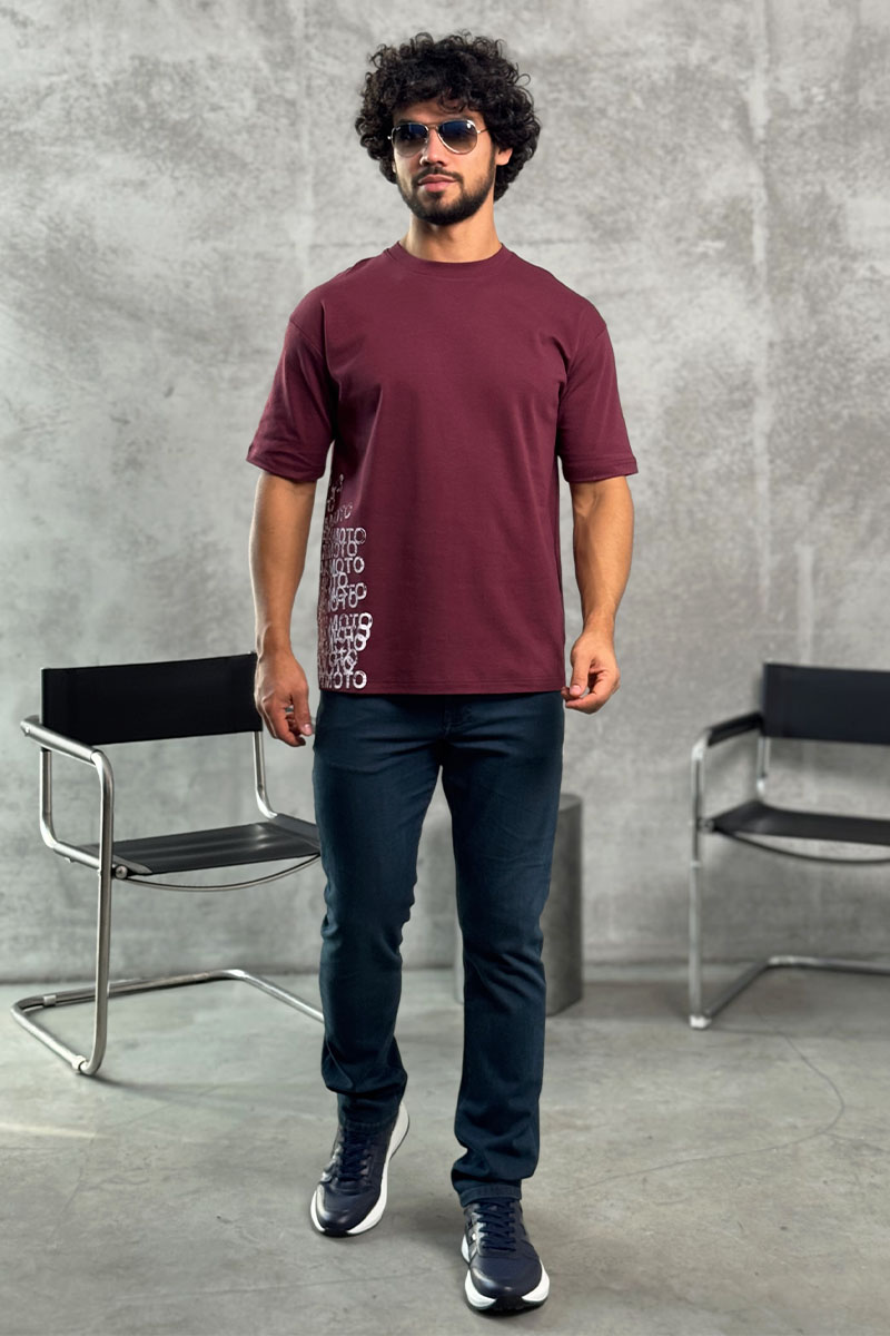 Y-3 Yohji Yamamoto Мужская бордовая футболка 