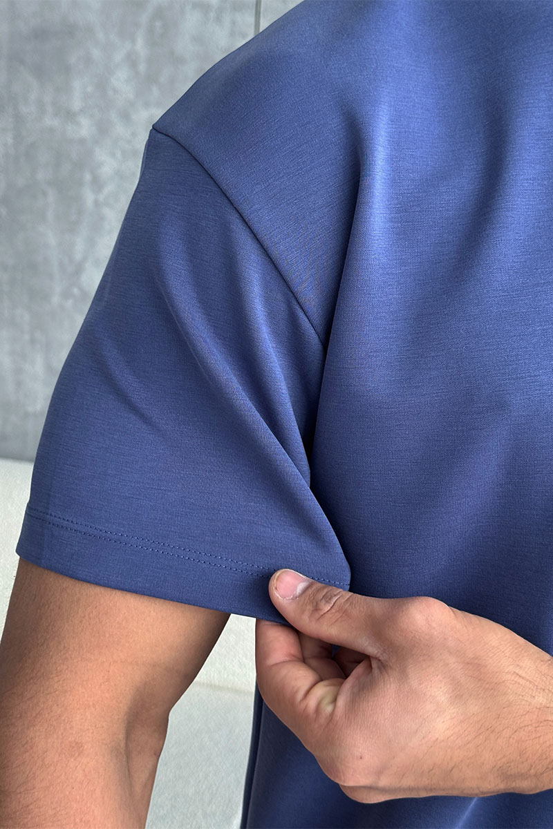 Loro Piana Мужская синяя футболка 