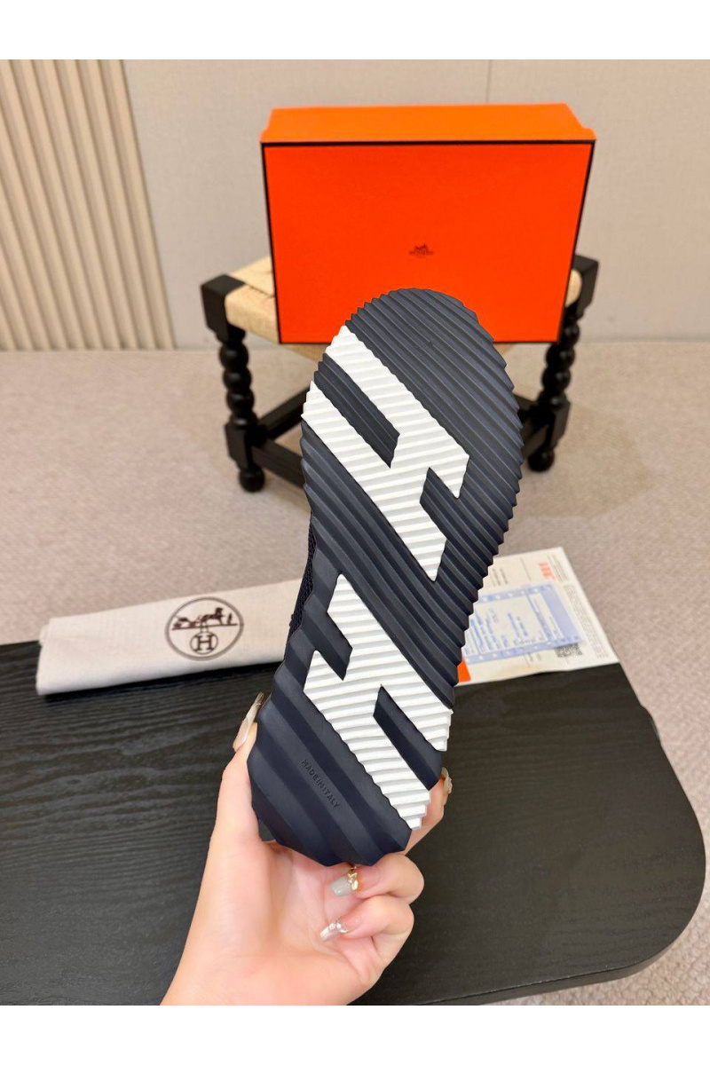 Hermes Мужские синие кроссовки Bouncing