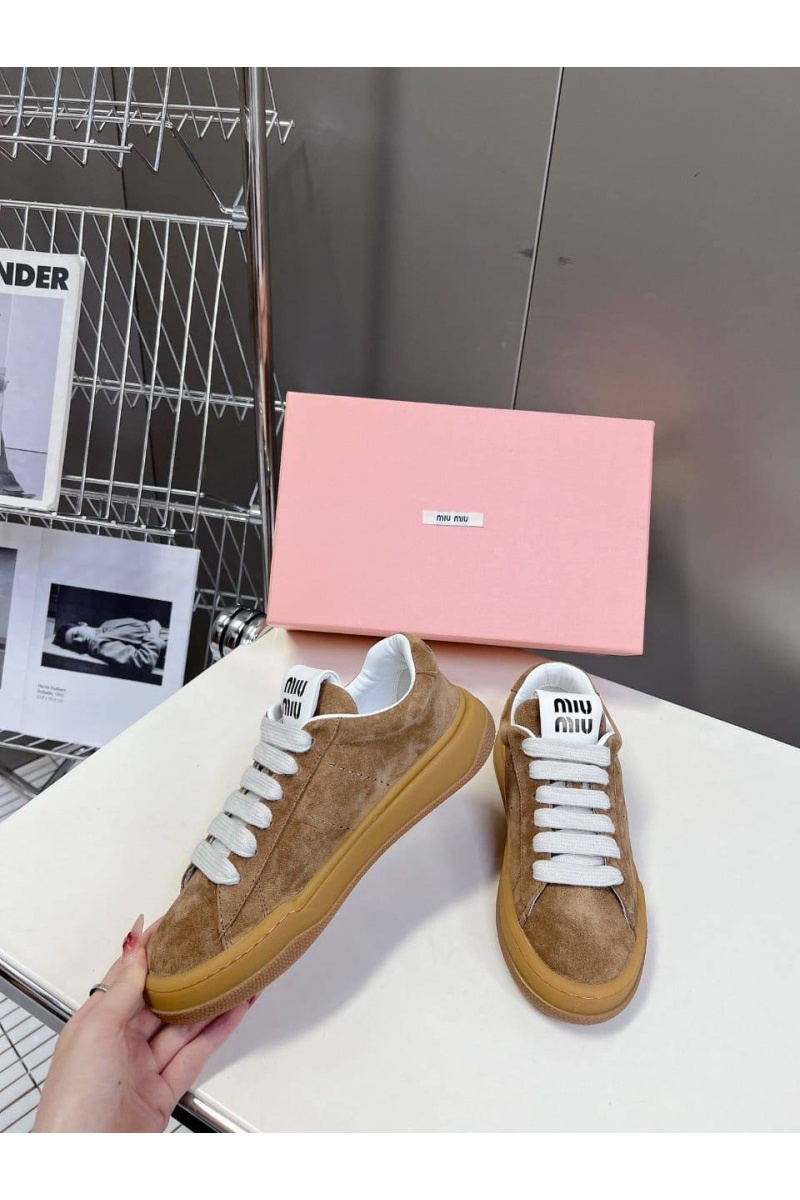 MIU MIU Женские кроссовки Premium - Brown