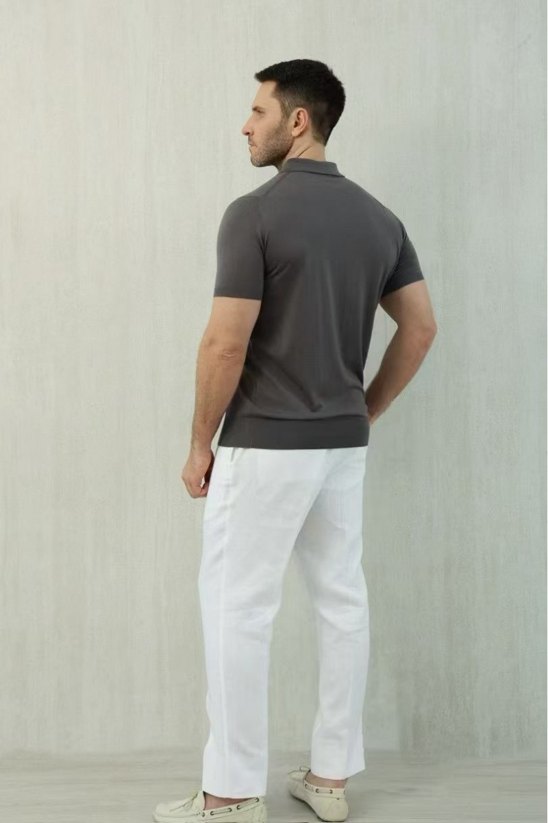 Loro Piana Мужское тёмно-серое поло premium