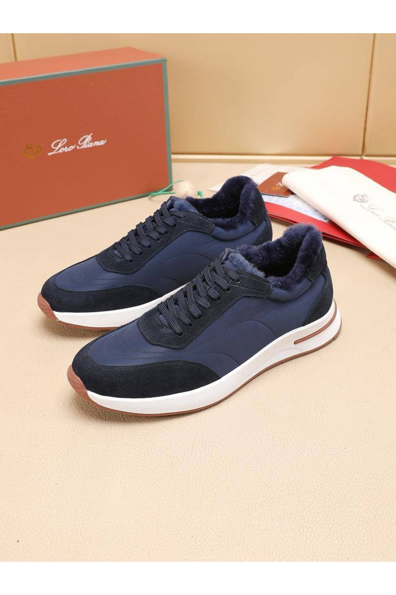 Loro Piana Кроссовки с мехом Week End Walk Evo 