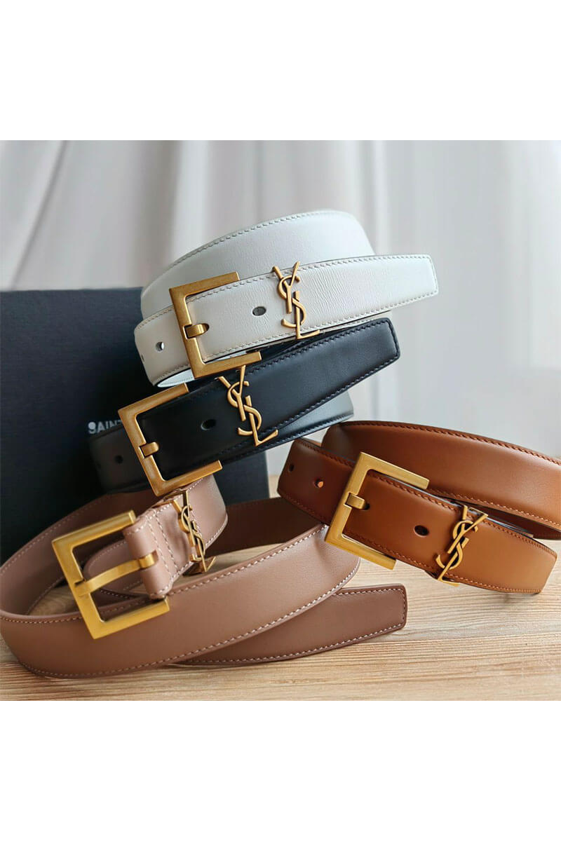 Yves Saint Laurent Кожаный ремень (ширина 3 см)