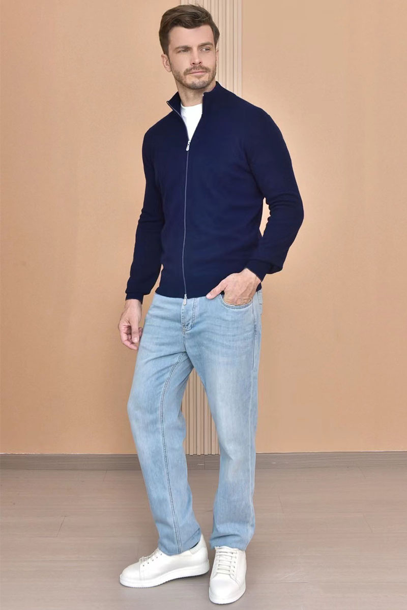 Brunеllо Сuсinеlli Кашемировый свитер Premium - Dark Blue