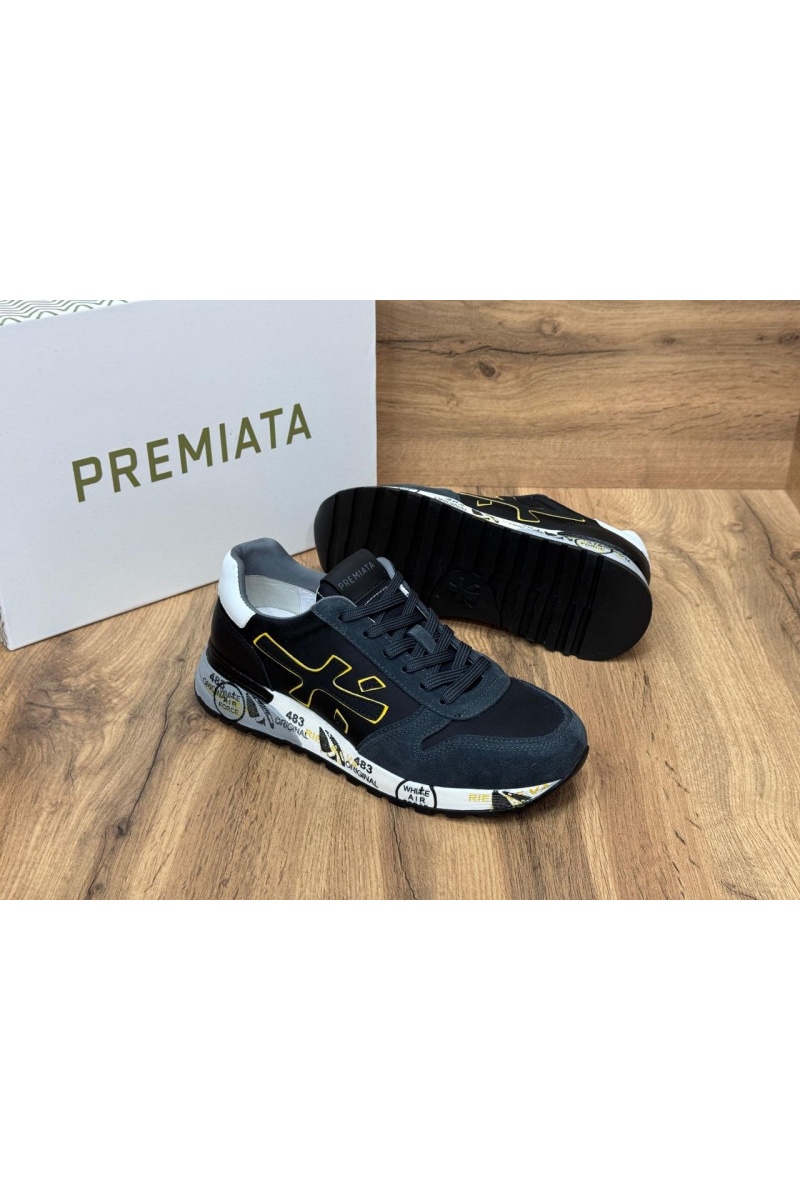 Premiata Мужские тёмно-синие кроссовки Mick 