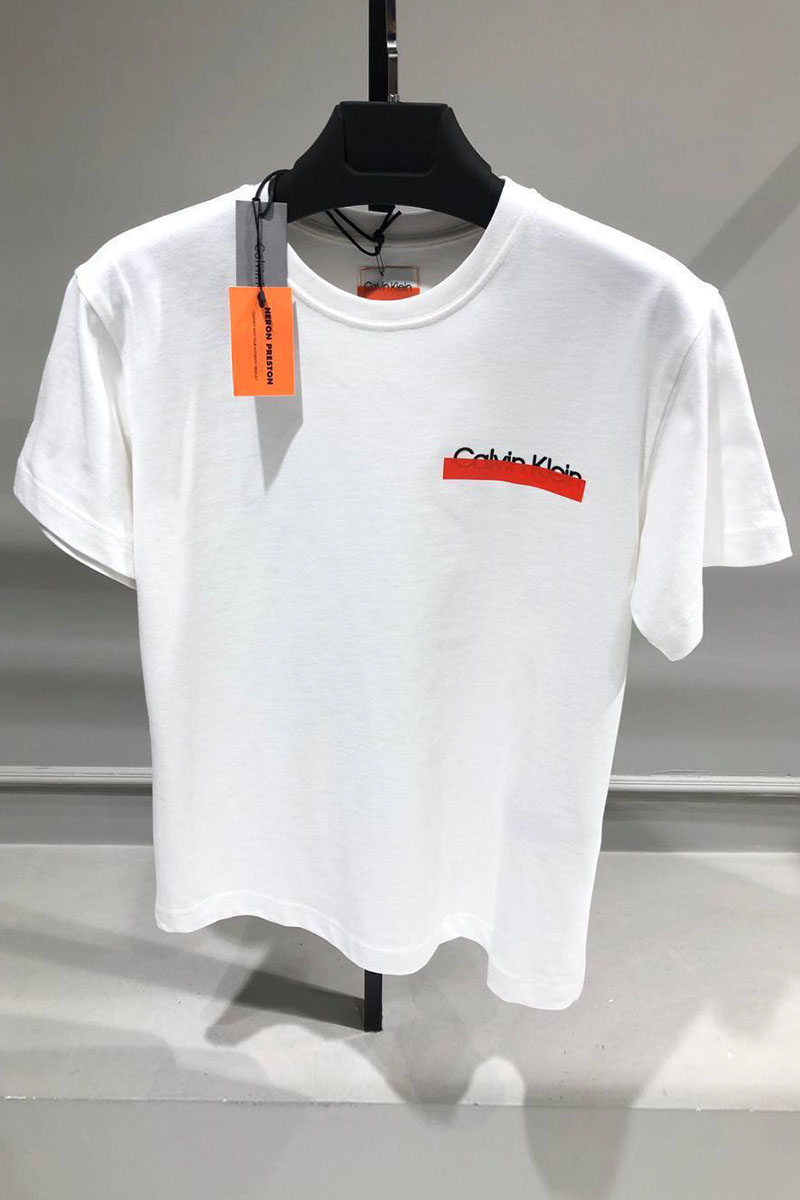 Heron Preston Белая футболка Orange 2.0