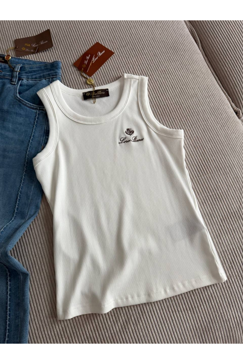 Loro Piana Женская белая майка premium