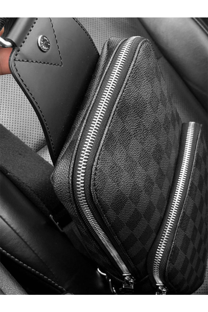 Lоuis Vuittоn Кожаная сумка Avenue Sling Damier Graphite 21x31x9 см
