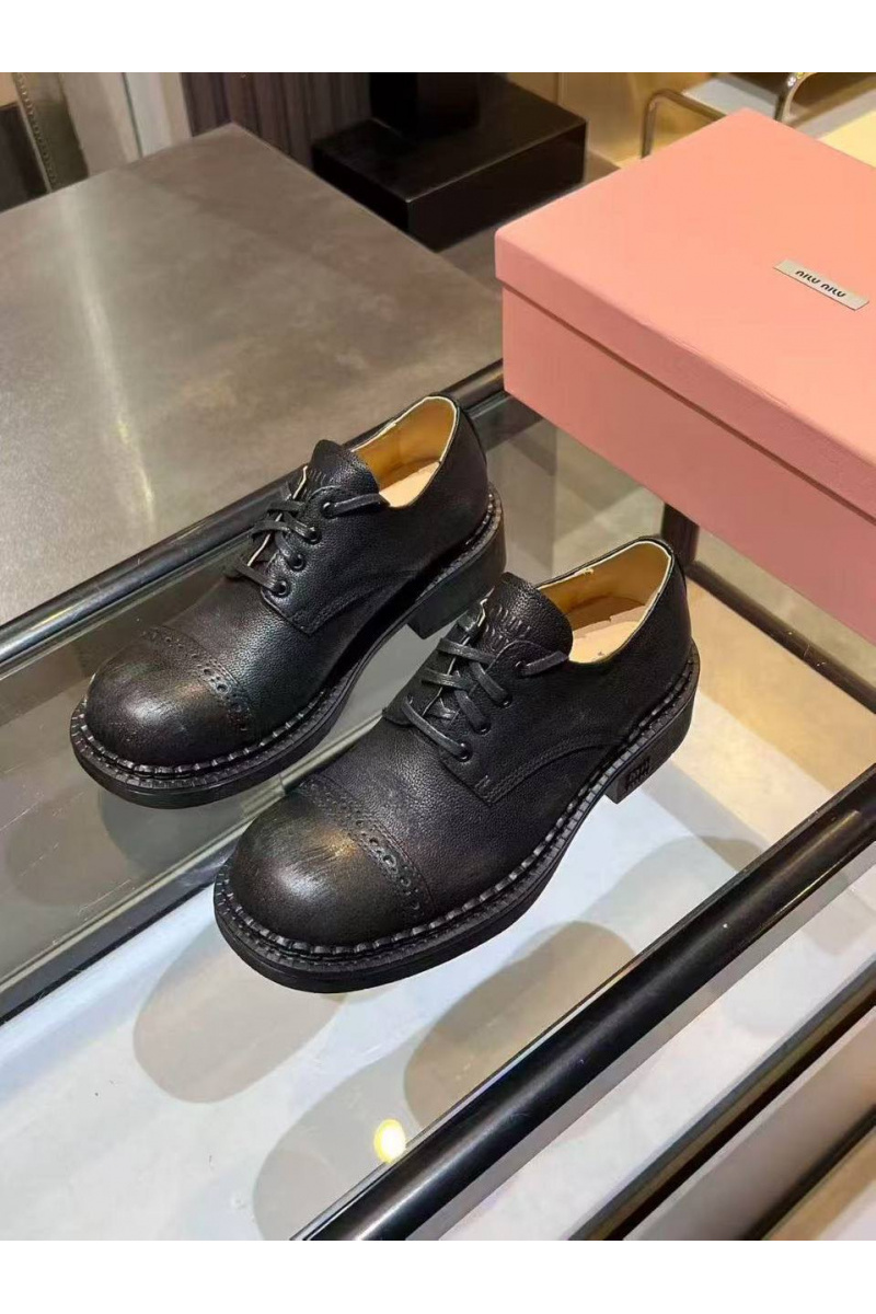 MIU MIU Женские кожаные ботинки дерби 