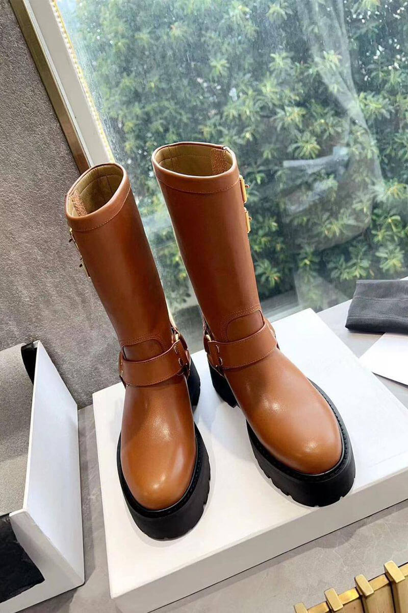Celine Женские сапоги из кожи 
