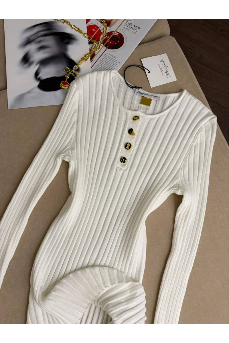 Schiaparelli Женский трикотажный лонгслив premium - White