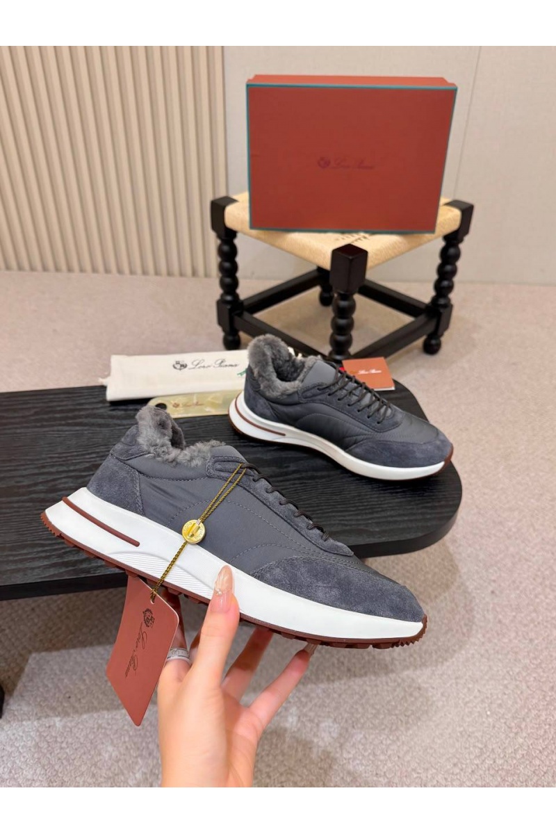 Loro Piana Кроссовки с мехом Week End Walk Evo premium
