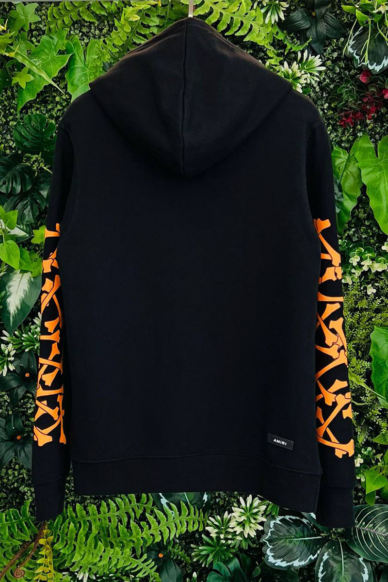 Amiri Мужское чёрное худи Bones logo-print