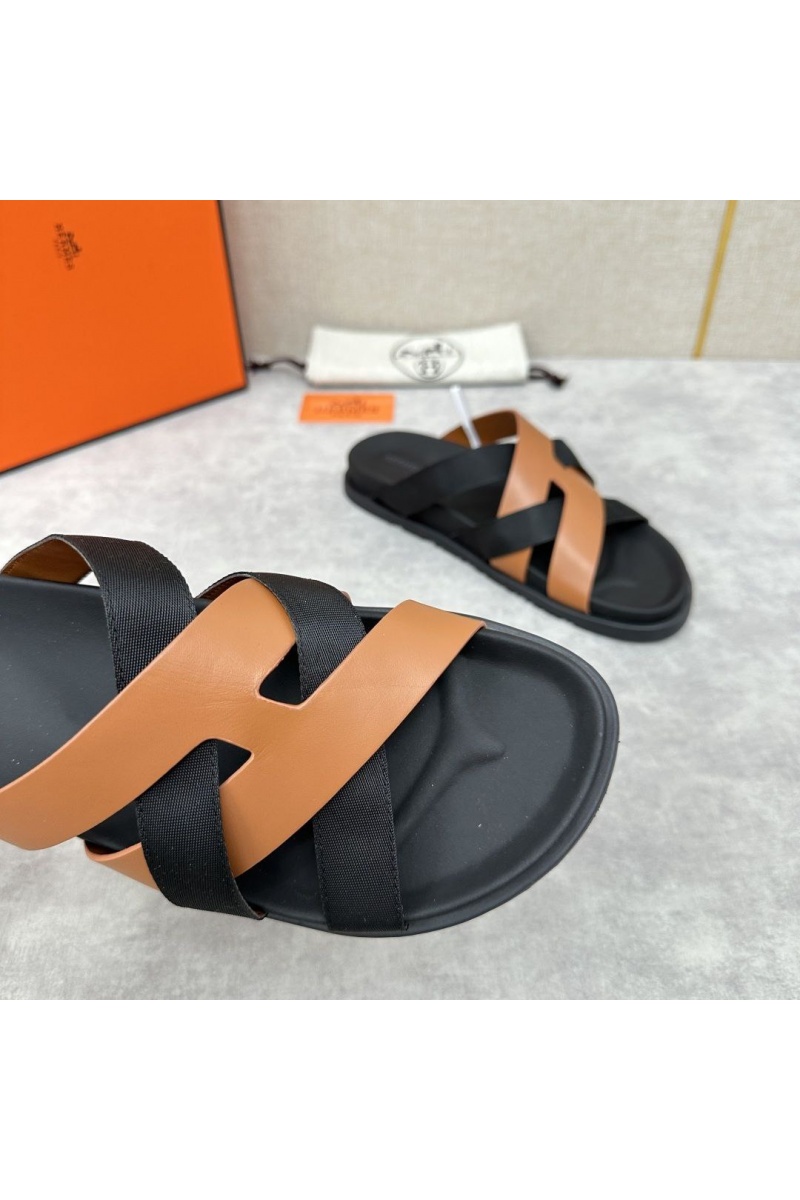 Hermes Мужские шлёпанцы Kazimir - Black / Brown