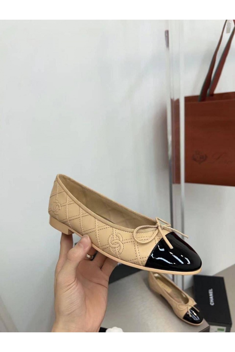 Chаnеl Женские кожаные балетки premium