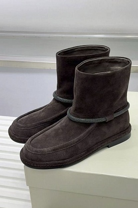 Женские замшевые сапоги premium - Brown