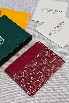 Кожаный кардхолдер Goyard Saint Sulpice premium 10.5x7 см