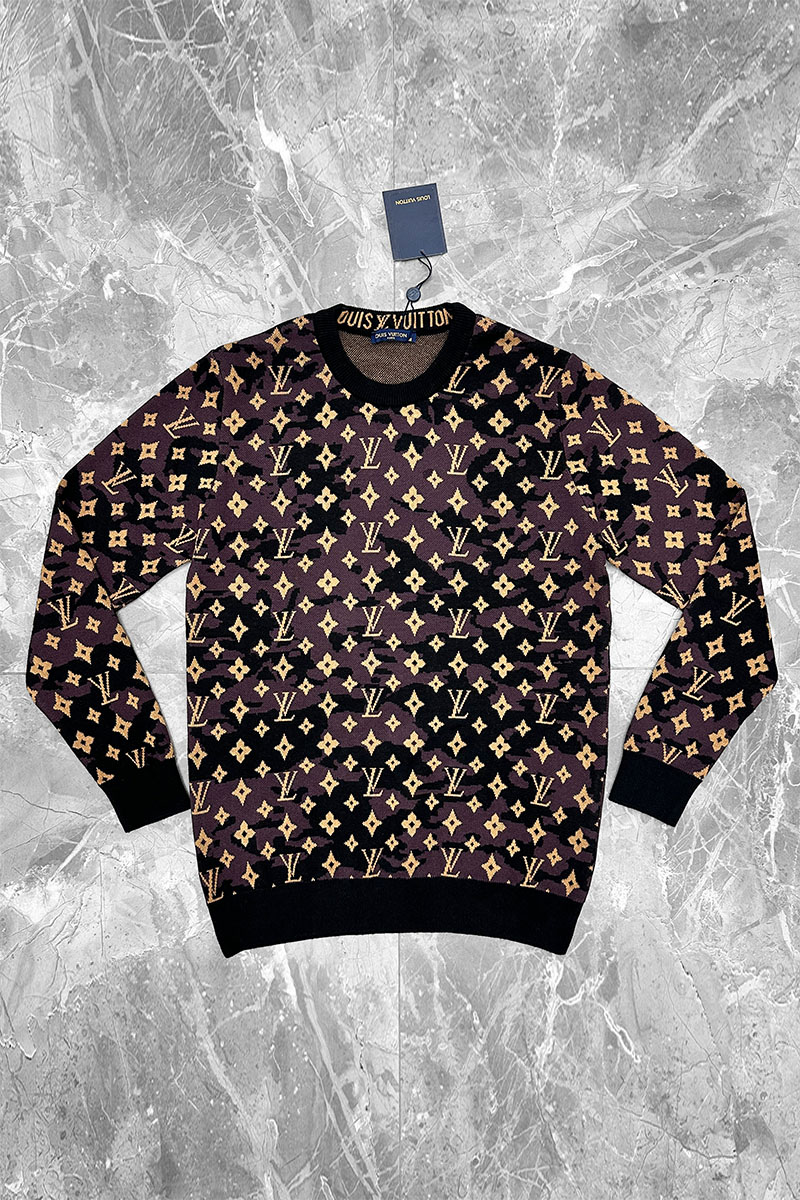 Lоuis Vuittоn Мужская кофта коричневого цвета monogram all-over