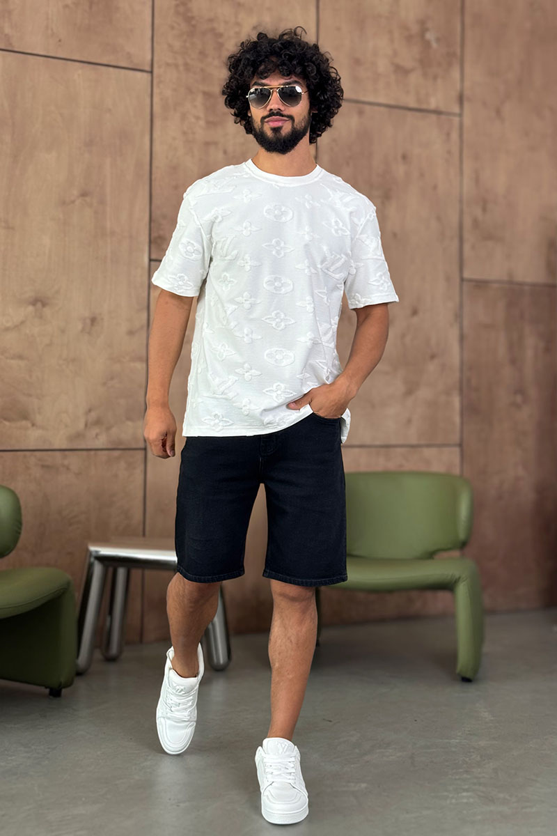 Hugо Воss Чёрные джинсовые шорты  relaxed fit
