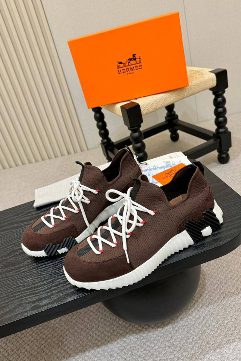 Hermes Текстильные кроссовки lift slip-on