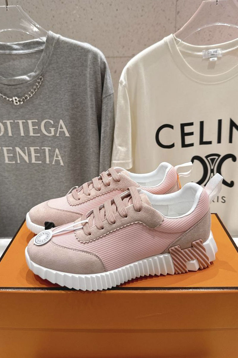 Hermes Женские кроссовки Bouncing  premium - Pink