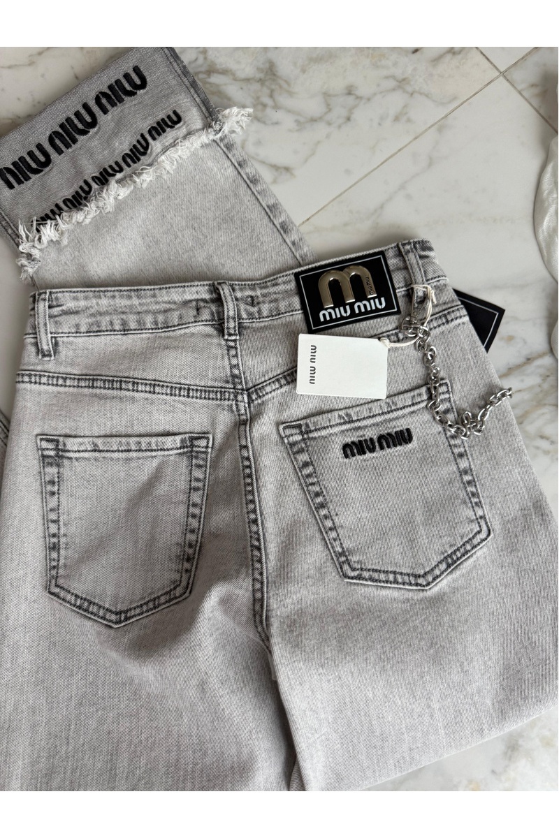MIU MIU Серые женские джинсы 