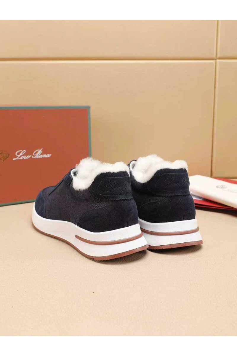 Loro Piana Кроссовки с мехом Week End Walk Evo 