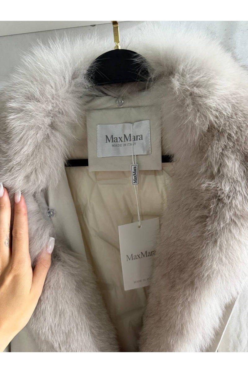 Max Mara Женский бомбер с натуральным мехом premium