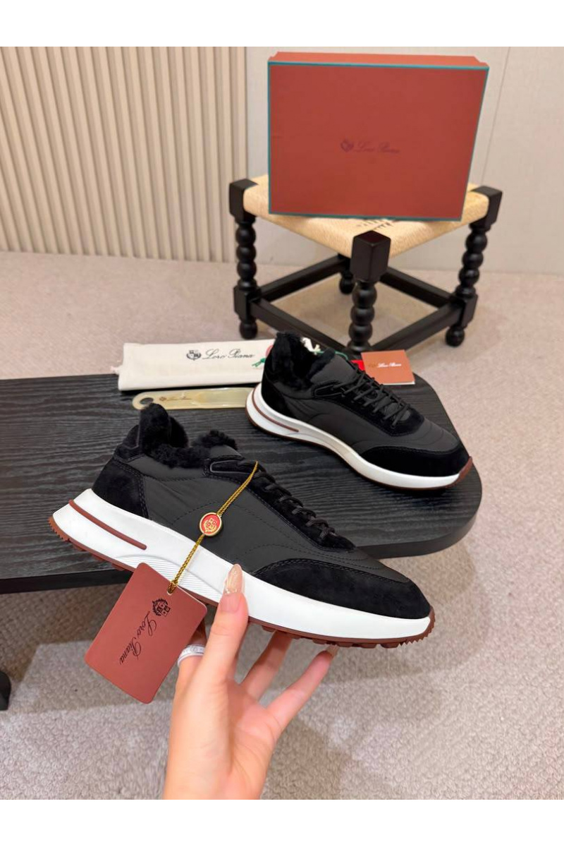 Loro Piana Кроссовки с мехом Week End Walk Evo premium