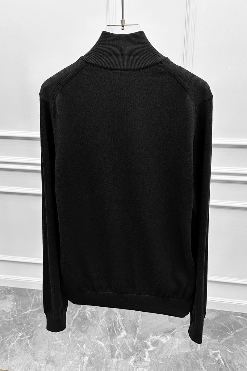 Hugо Воss Мужской джемпер quarter zip - Black