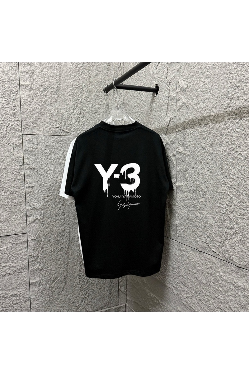 Y-3 Yohji Yamamoto Чёрная футболка Premium