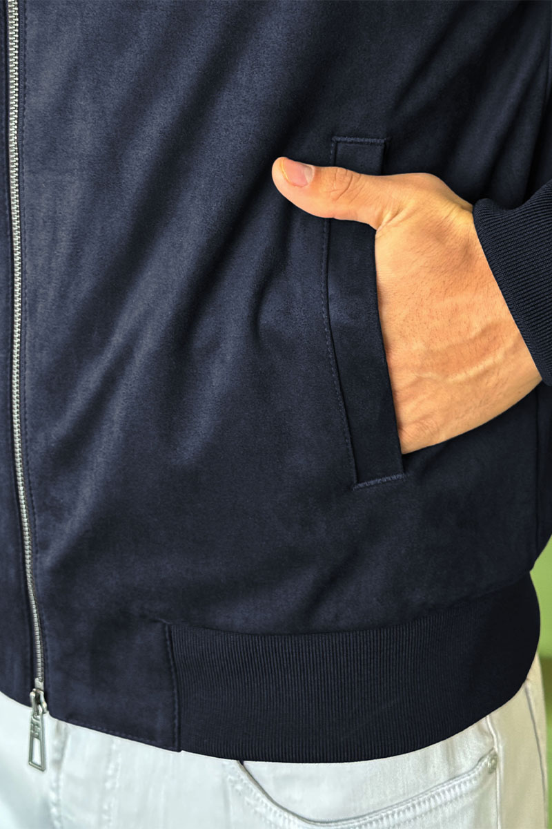 Loro Piana Мужской тёмно-синий бомбер 