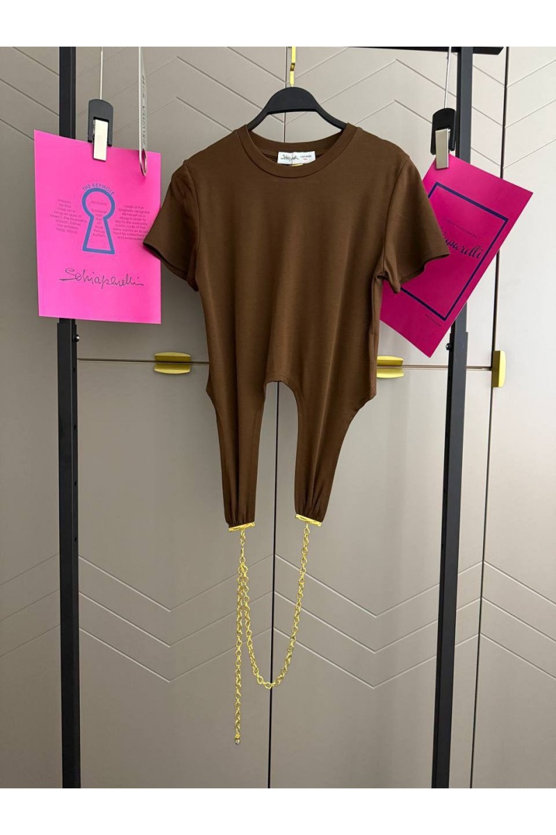 Schiaparelli Женская базовая футболка premium - Brown