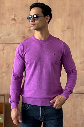 Мужская кофта фиолетового цвета logo-embroidered